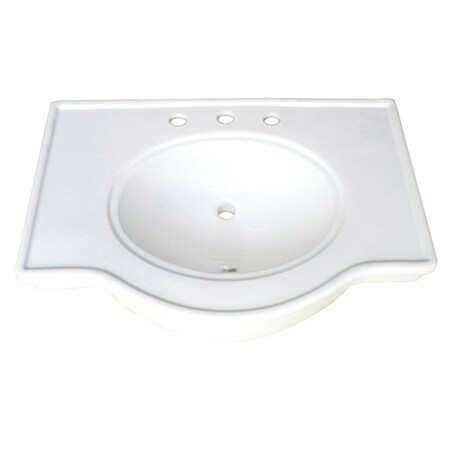 Fauceture VPB1318B Templeton 31" x 22" Ceramic Console Sink Basin, White VPB1318B